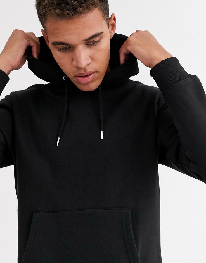 Jack and Jones Essentials oversized hoodie in black - ShopStyle