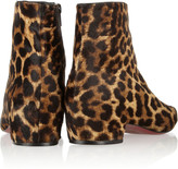Thumbnail for your product : Christian Louboutin Tounoir leopard-print calf hair ankle boots