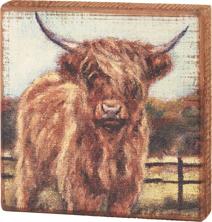 Primitives by Kathy Fall Highland Block Sign