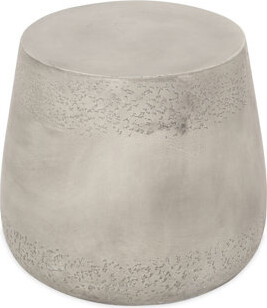 Latitude Run Lightweight Concrete Drum Shape Side Table - No Assembly 19X19x16.29 Gray Shade In Theme 19.03\