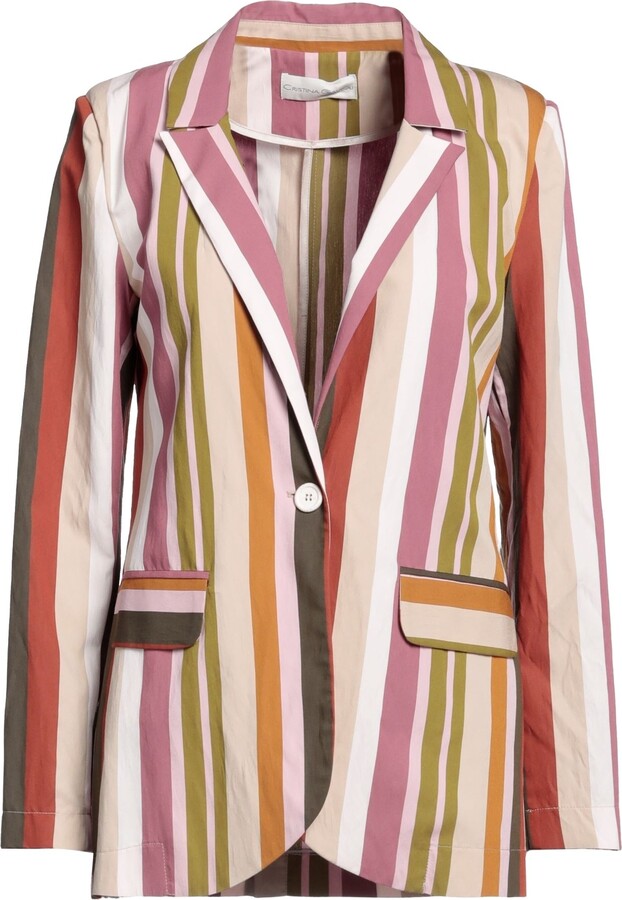 CRISTINA GAVIOLI Suit Jacket Magenta - ShopStyle