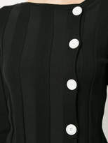 Thumbnail for your product : Le Ciel Bleu contrast button wide ribbed knit top
