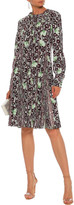 Thumbnail for your product : Valentino Embellished Chiffon-paneled Printed Silk Crepe De Chine Dress