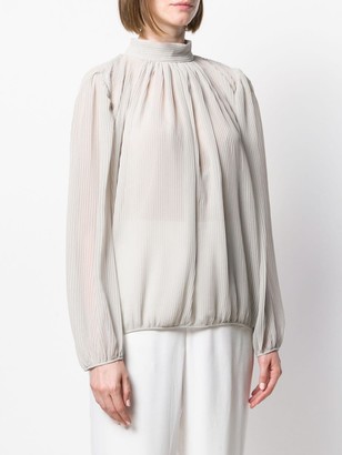 Indress High-Neck Pleated Blouse