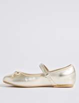 Thumbnail for your product : Marks and Spencer Kids Metallic Ballet Shoes (5 Small - 12 Small)