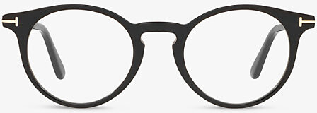 Tom Ford Womens Black Ft5557-B Round-Frame Acetate Optical Glasses