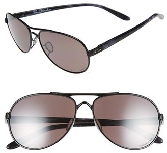 Oakley Women's 'Tie Breaker Prizm(TM) Daily' 56Mm Polarized Sunglasses - Black/ Prizm Daily Polar