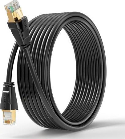 SOYE BlueRigger CAT 8 Outdoor Ethernet Cable - 50FT (RJ45, 40Gbps, 2000MHz, Weatherproof, UV Resistant CAT8 Internet Cable) High Speed LAN Network Cable...