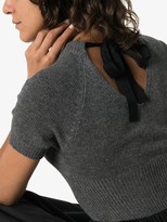 Thumbnail for your product : Prada knitted top flared midi-dress