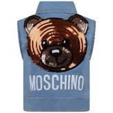Thumbnail for your product : Moschino MoschinoGirls BLue Denim Sequin Teddy Gilet