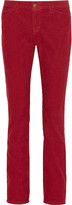 Thumbnail for your product : Current/Elliott + Charlotte Gainsbourg corduroy mid-rise straight-leg jeans