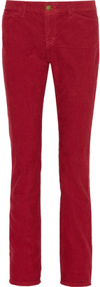 Current/Elliott + Charlotte Gainsbourg corduroy mid-rise straight-leg jeans
