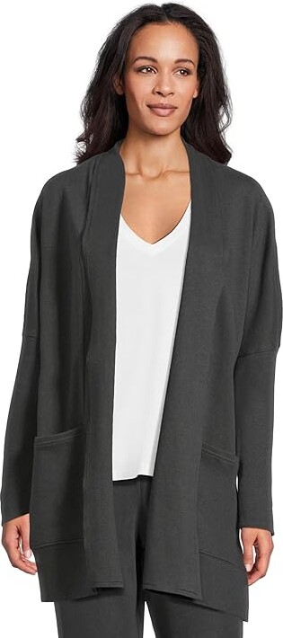 Pact Airplane Cardigan Women's Clothing Charcoal Heather 1 : XS-SM, Cotton