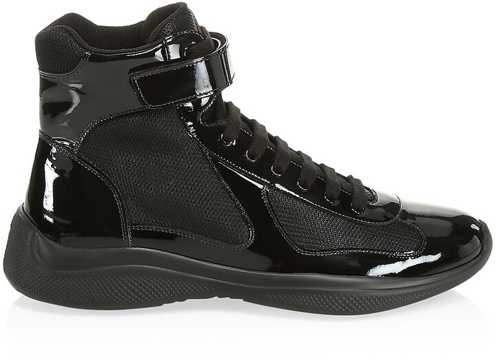 husmor pint Forkludret Prada America's Cup Patent Leather Sneakers - ShopStyle