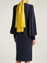 Thumbnail for your product : Roksanda Ilexa Puff Sleeved Crepe Midi Dress - Womens - Blue Multi