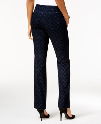 Charter Club Petite Lexington Flocked Straight-Leg Jeans, Only at Macy's