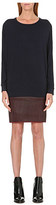 Thumbnail for your product : Maje Gifle leather and jersey dress