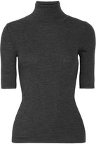 Thumbnail for your product : Theory Leenda Ribbed Merino Wool Turtleneck Sweater - Dark gray