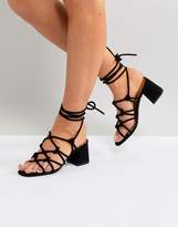 Black Heel Party Sandals - ShopStyle UK