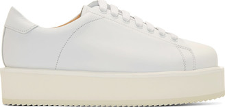 Damir Doma Optic White Leather Fimis Platform Sneakers