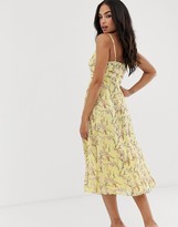 Thumbnail for your product : ASOS DESIGN midi dress with cami straps and cut out detail in floral print