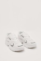Thumbnail for your product : Nasty Gal Womens Mixed Fabric Reflective Dad Sneakers