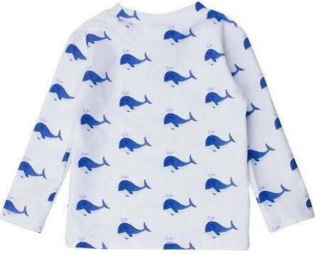 RuggedButts Boys' Swim Rashguard Toddler 2T Whale Friends