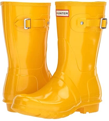 matte yellow hunter boots