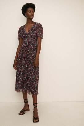 oasis leopard wrap dress