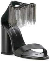 Thumbnail for your product : Fabiana Filippi Beaded Fringed Detail Sandals