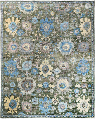 Landry & Arcari Rugs and Carpeting New Turkmen Afghan One-of-a-Kind Rectangle 8'9\