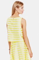 Thumbnail for your product : Vince Camuto Contrast Trim Stripe Crop Shell