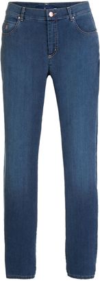 X-Line Xandres xline Plus size dark washed 5 pocket stretch jeans
