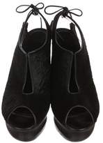 Thumbnail for your product : Alexa Wagner Ponyhair Slingback Wedges