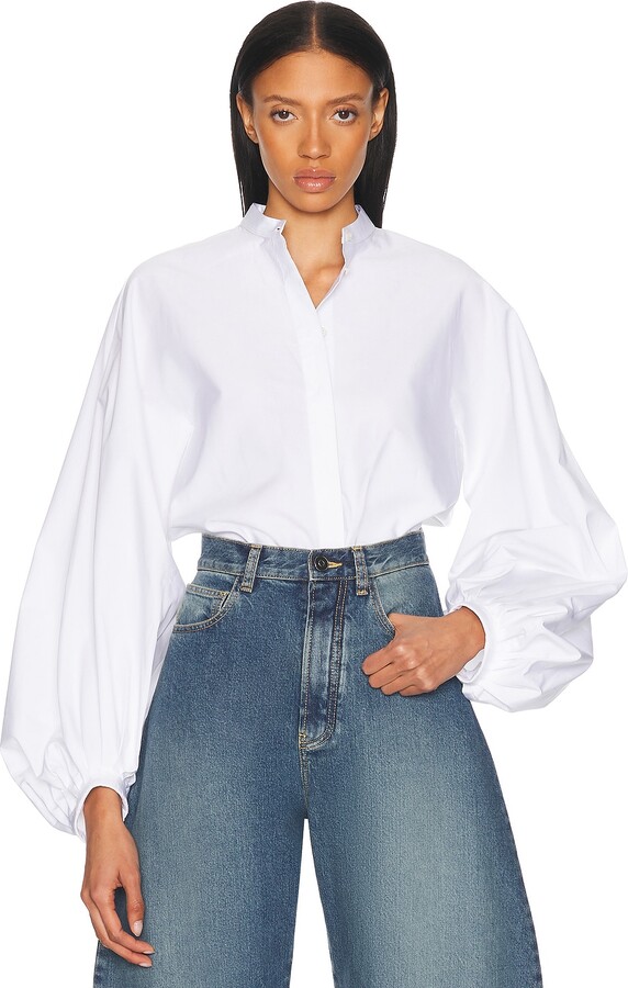 Alaia ALAΪA Balloon Shirt in White