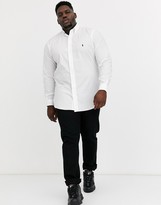 Thumbnail for your product : Polo Ralph Lauren Big & Tall icon logo button down stretch poplin shirt in white