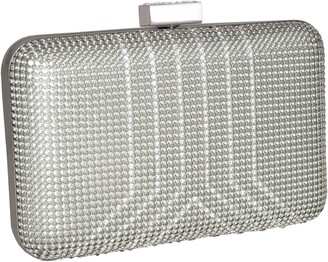 NWT Style&Co Darcy Small Frame Clutch White Silver Tone Hardware Metal mesh 