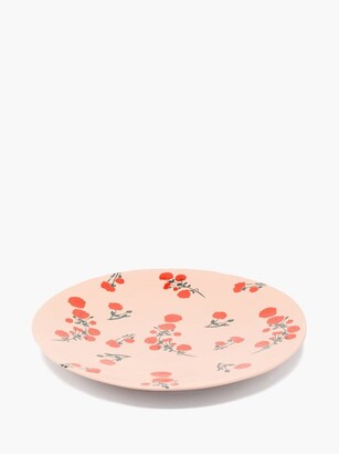 BERNADETTE Red Blossom Stoneware Platter - Pink Multi