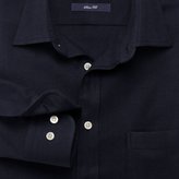 Thumbnail for your product : Charles Tyrwhitt Navy herringbone slim fit shirt