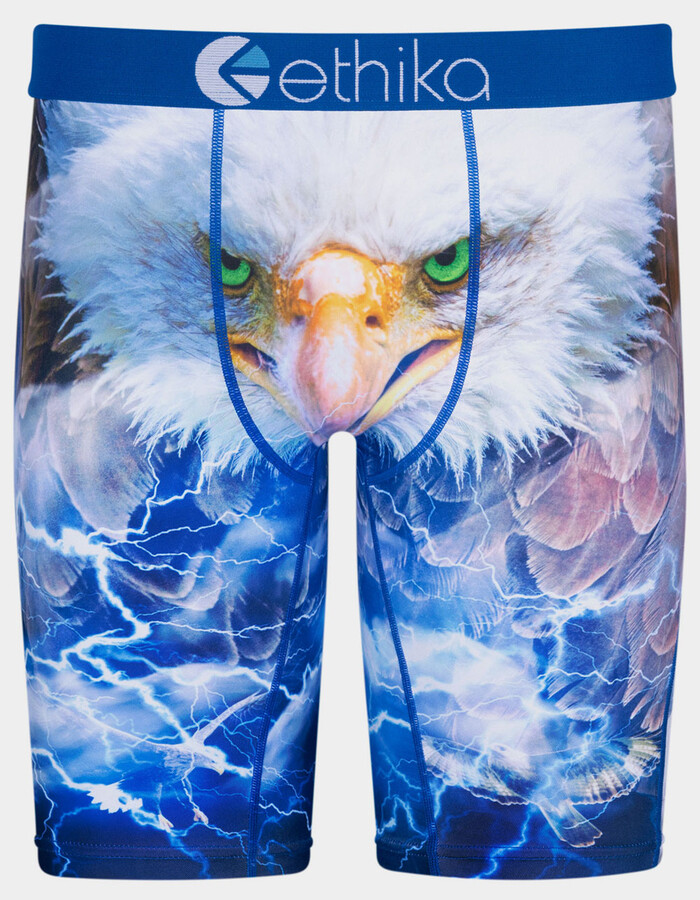Ethika Men's Birds Of Paradise Boxer Brief Underwear Soft Stretch Blue,  Size 2XL