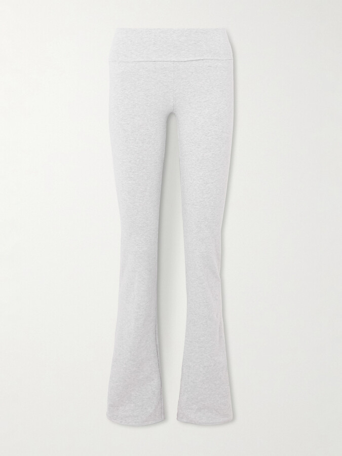 SKIMS - Stretch-cotton Jersey Foldover Pants - Light Heather Grey