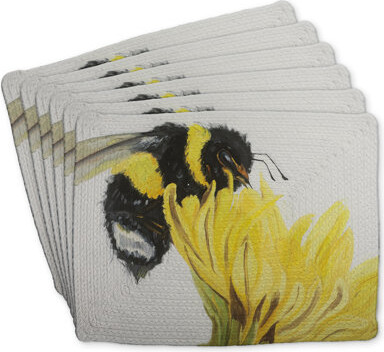 East Urban Home Braided Polyester Masvingo Set of 6 - Little Bumblebee Design