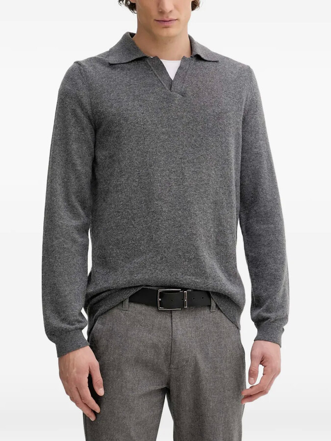 Marc O'Polo Long-Sleeve Polo-Collar Sweater