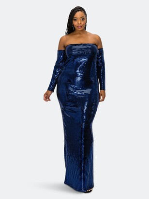 royal blue plus size dress