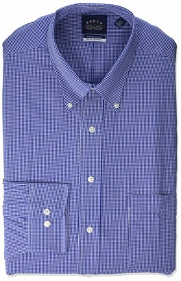 Big and Tall Eagle Mens Fit Dress Shirts Non Iron Stretch-Check- 