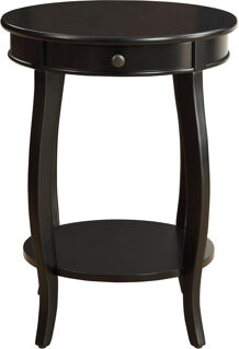Latitude Run Round Top Accent Table With 1 Drawer Open Storage Only The Table No Chairs.