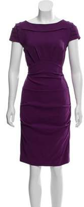 Nicole Miller Silk Knee-Length Dress Purple Silk Knee-Length Dress