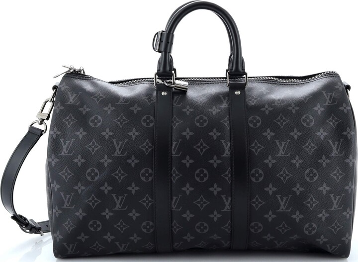 Louis Vuitton Keepall Bandouliere Bag Monogram Eclipse Canvas 45 - ShopStyle