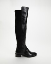 Thumbnail for your product : Atmos & Here Atmos&Here - Women's Black Knee-High Boots - Drew Leather Boots - Size 6 at The Iconic
