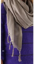 Thumbnail for your product : Love Quotes Knotted Tassel Linen Scarf